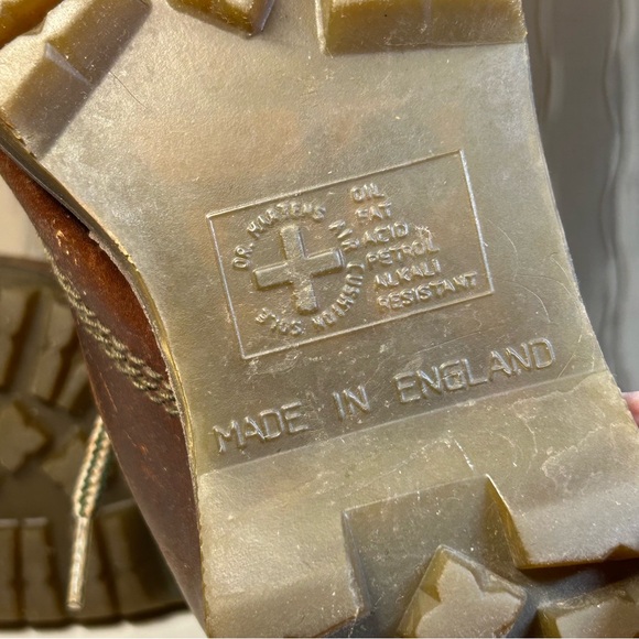 Doc Dr. Martens 8287 Men's 6 Brown Leather Padded Collar England UK Vintage Y2K - Picture 10 of 16